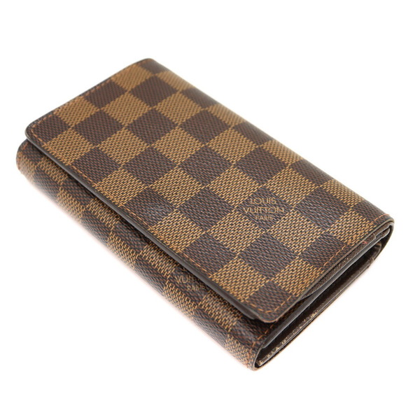 Louis Vuitton Billet Tresor Damier Wallet Ebene Monnaie Porte Brown - Picture 1 of 6